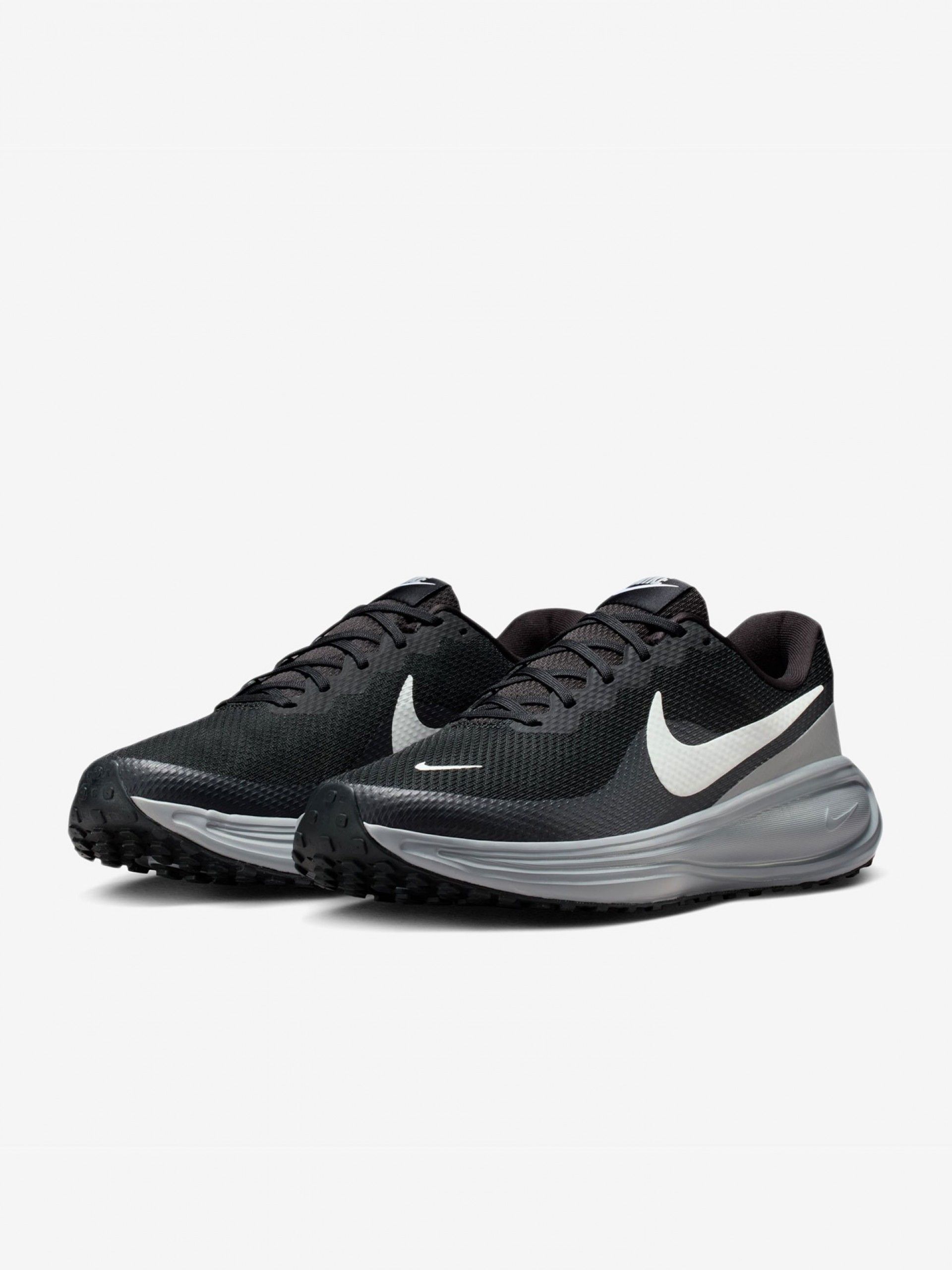 Nike Revolution 8 Black and Grey Running Trainers For Men