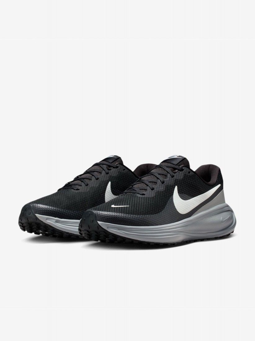 Nike Revolution 8 Black and Grey Running Trainers For Men