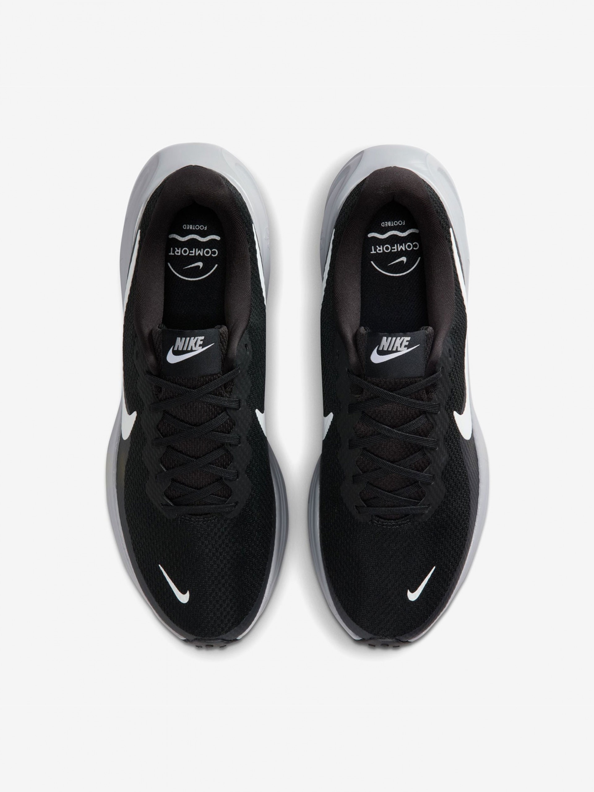 Nike Revolution 8 Black and Grey Running Trainers For Men