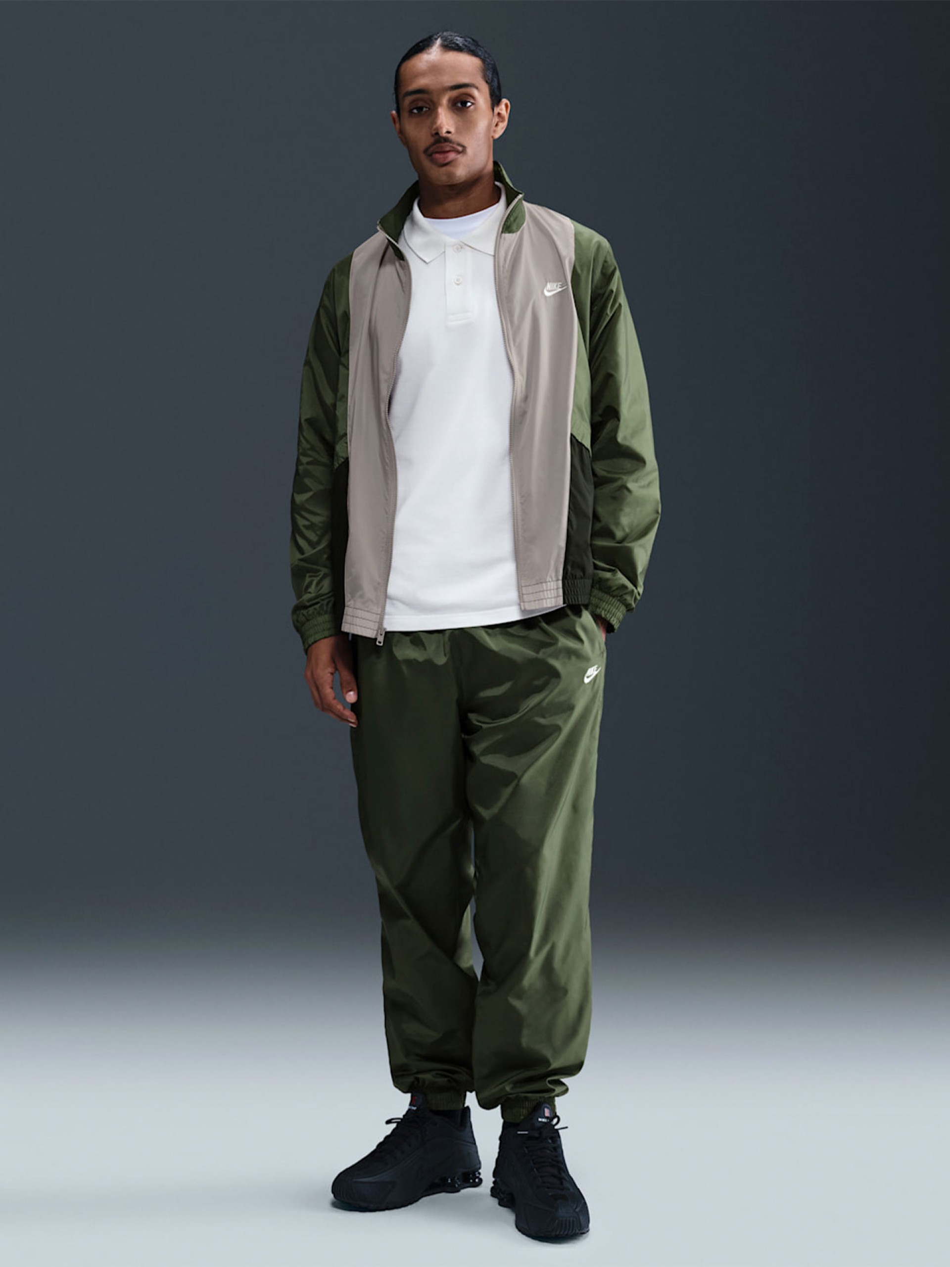 Fato de Treino Nike Club Woven Verde e Cinzento Para Homem