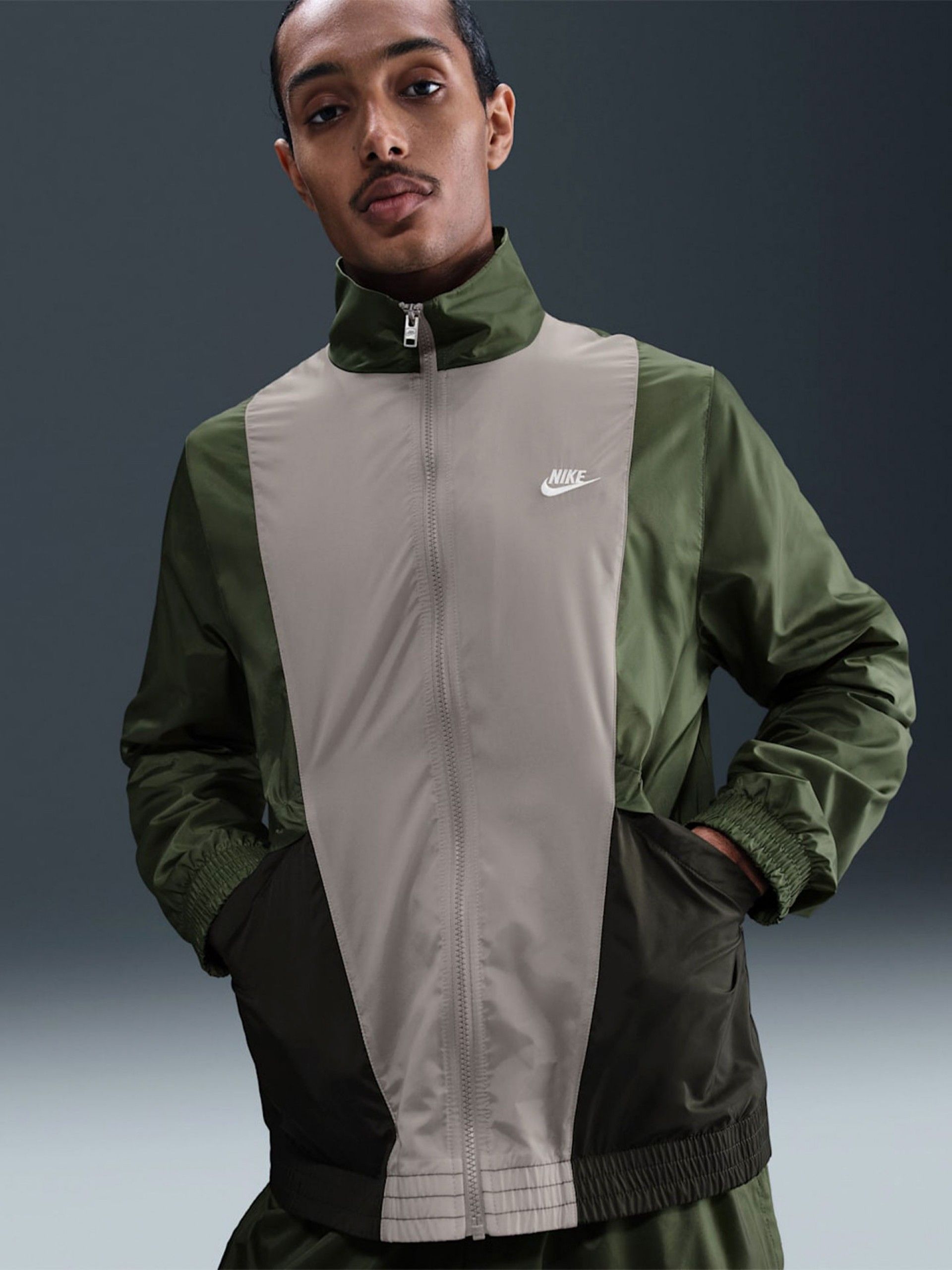 Nike Club Woven Green and Grey Tracksuit For Men