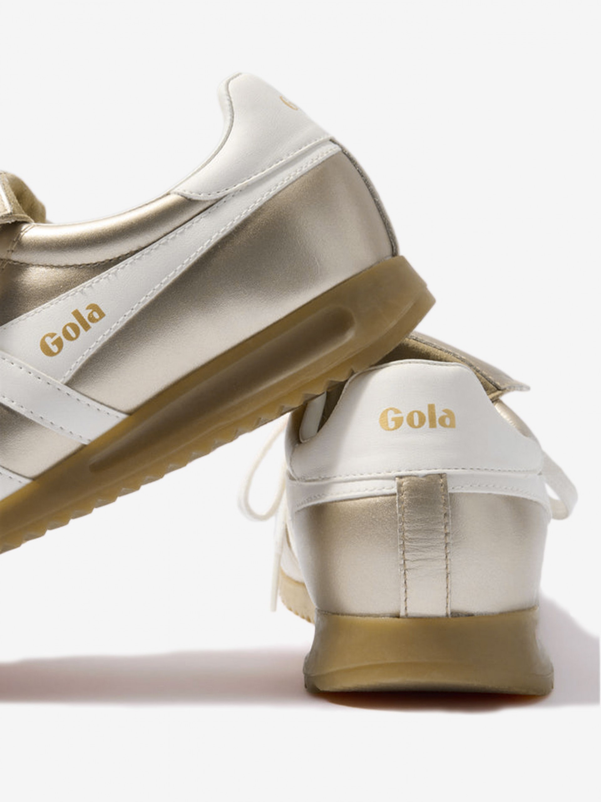 Gola Stadium 86 Golden and White Sneakers For Women