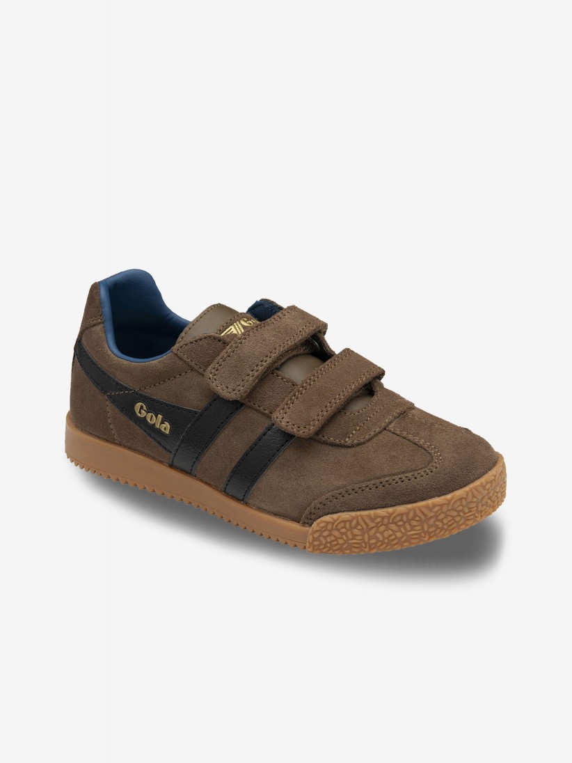 Gola Harrier Strap Brown and Black Velcro Sneakers For Children