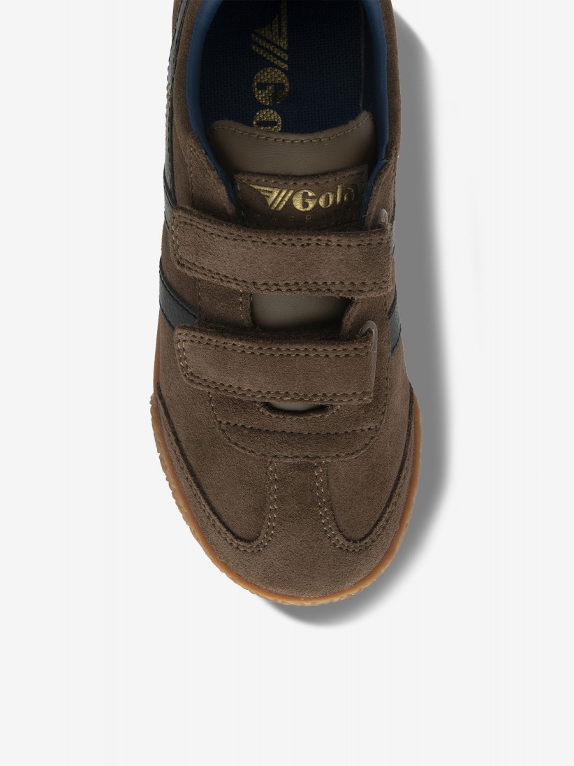 Gola Harrier Strap Brown and Black Velcro Sneakers For Children