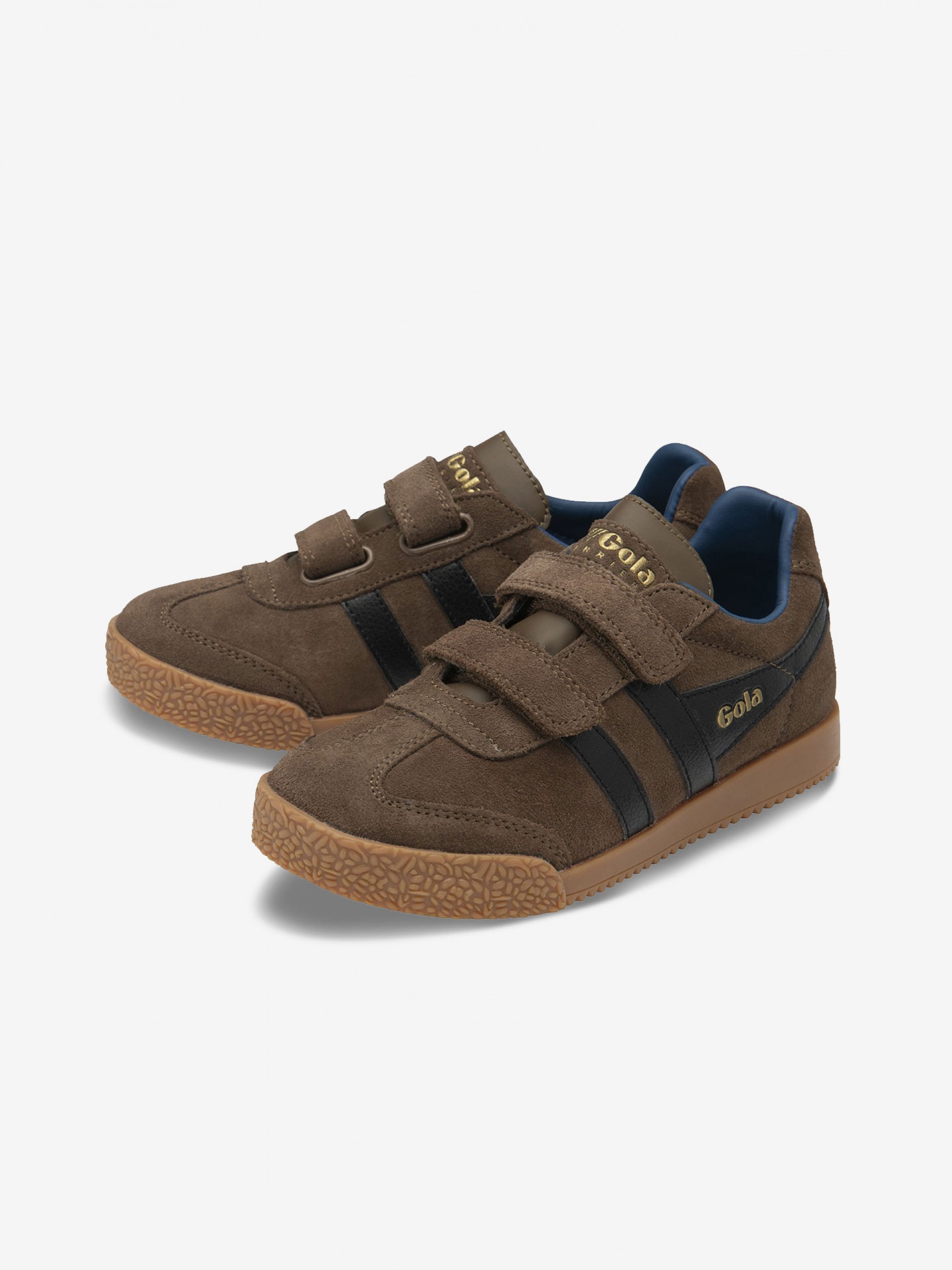 Gola Harrier Strap Brown and Black Velcro Sneakers For Children