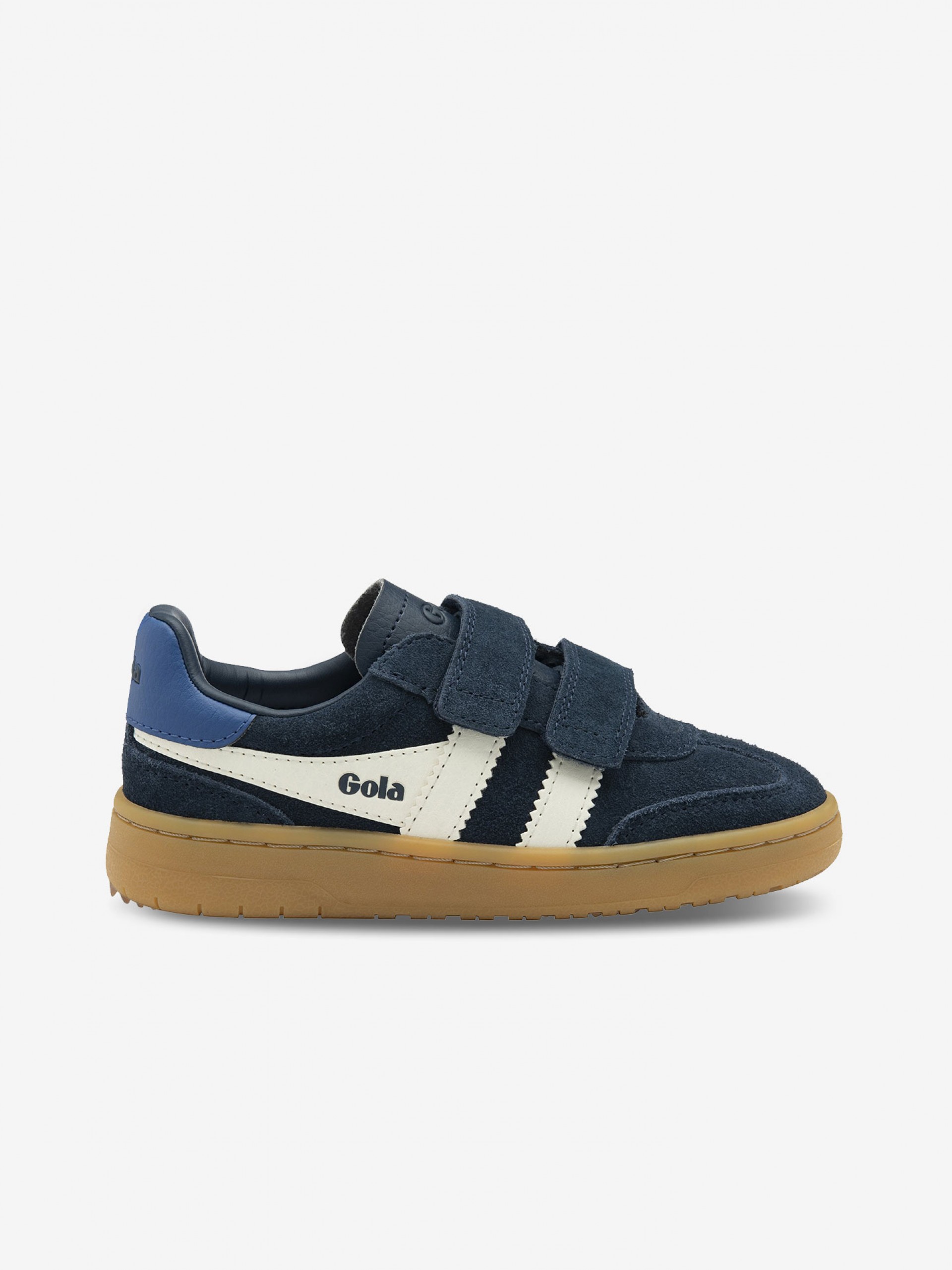Zapatillas Gola Viper Strap Azules y Blancas Con Velcro Para Niño