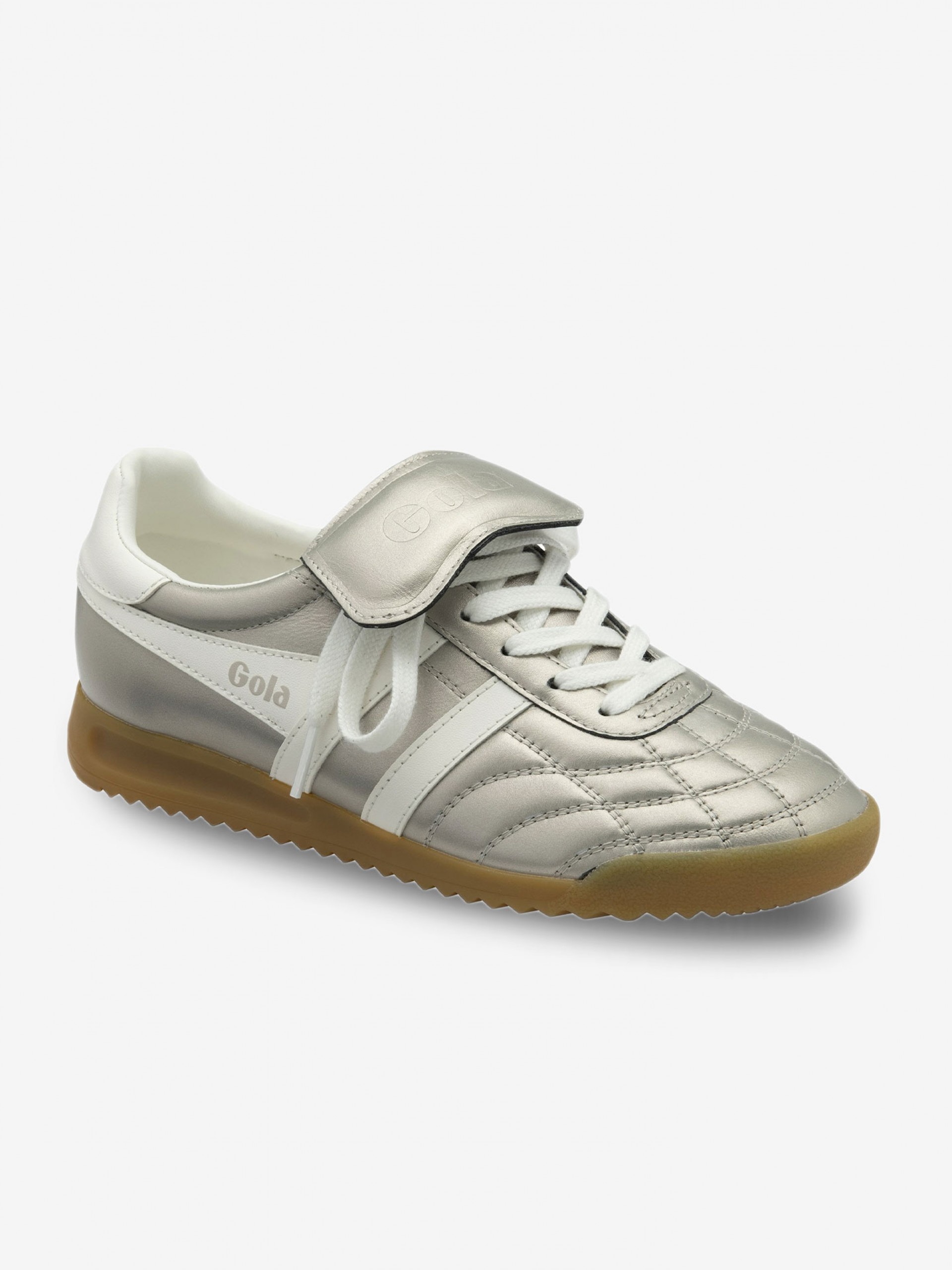 Gola Stadium 86 Silver and White Sneakers For Women