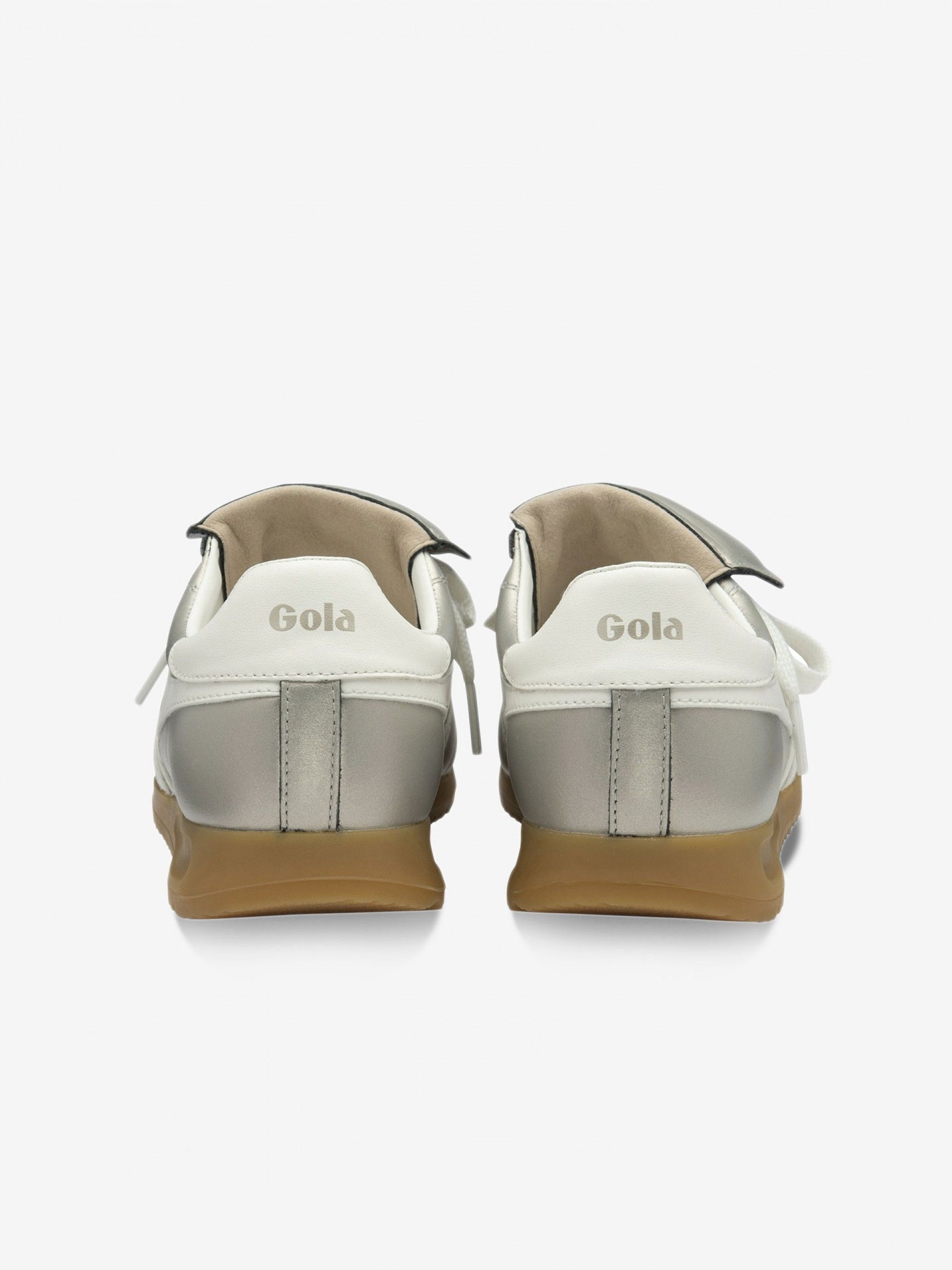 Gola Stadium 86 Silver and White Sneakers For Women