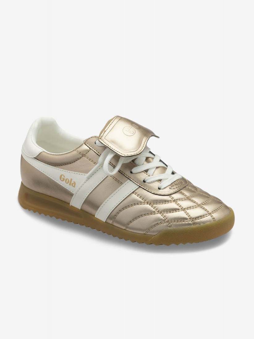 Zapatillas Gola Stadium 86 Doradas y Blancas Para Mujer