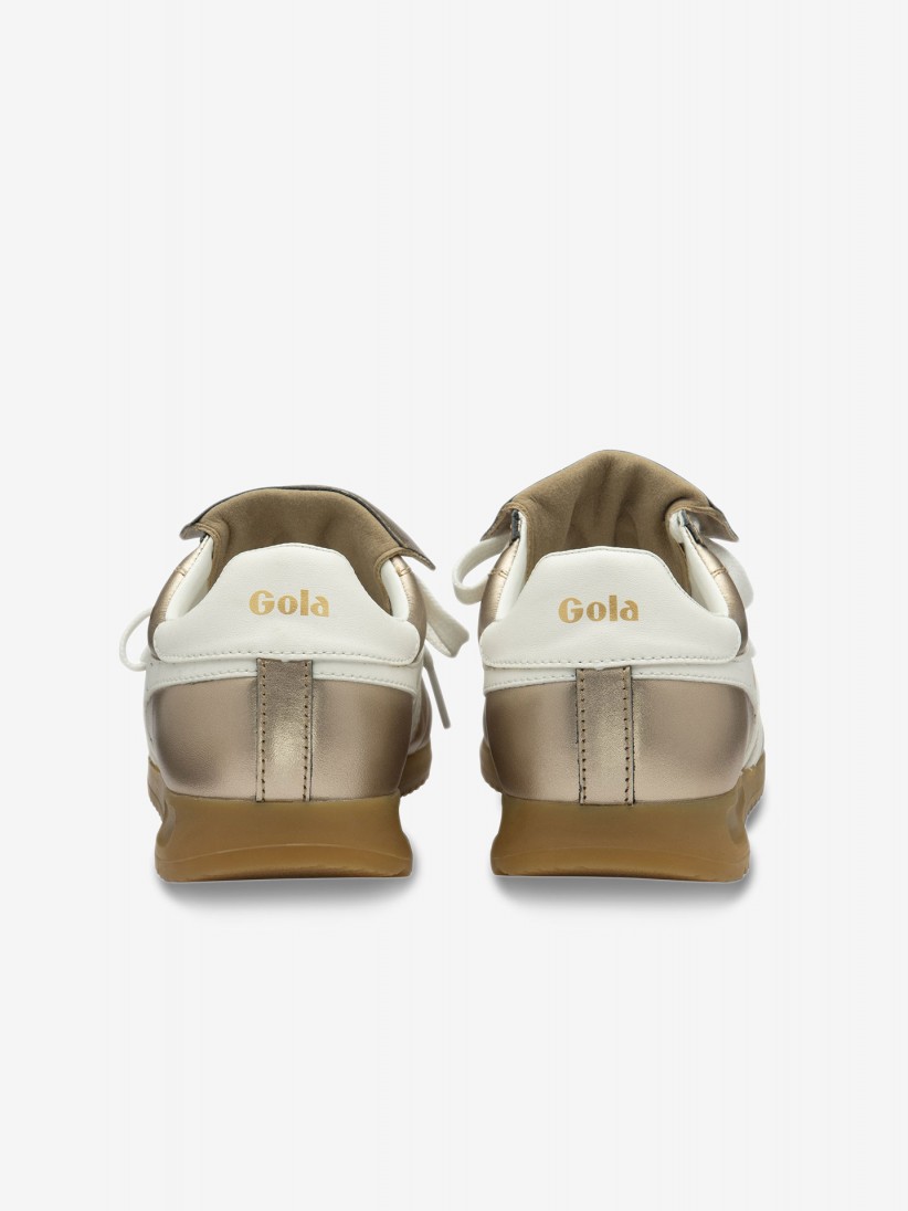 Zapatillas Gola Stadium 86 Doradas y Blancas Para Mujer