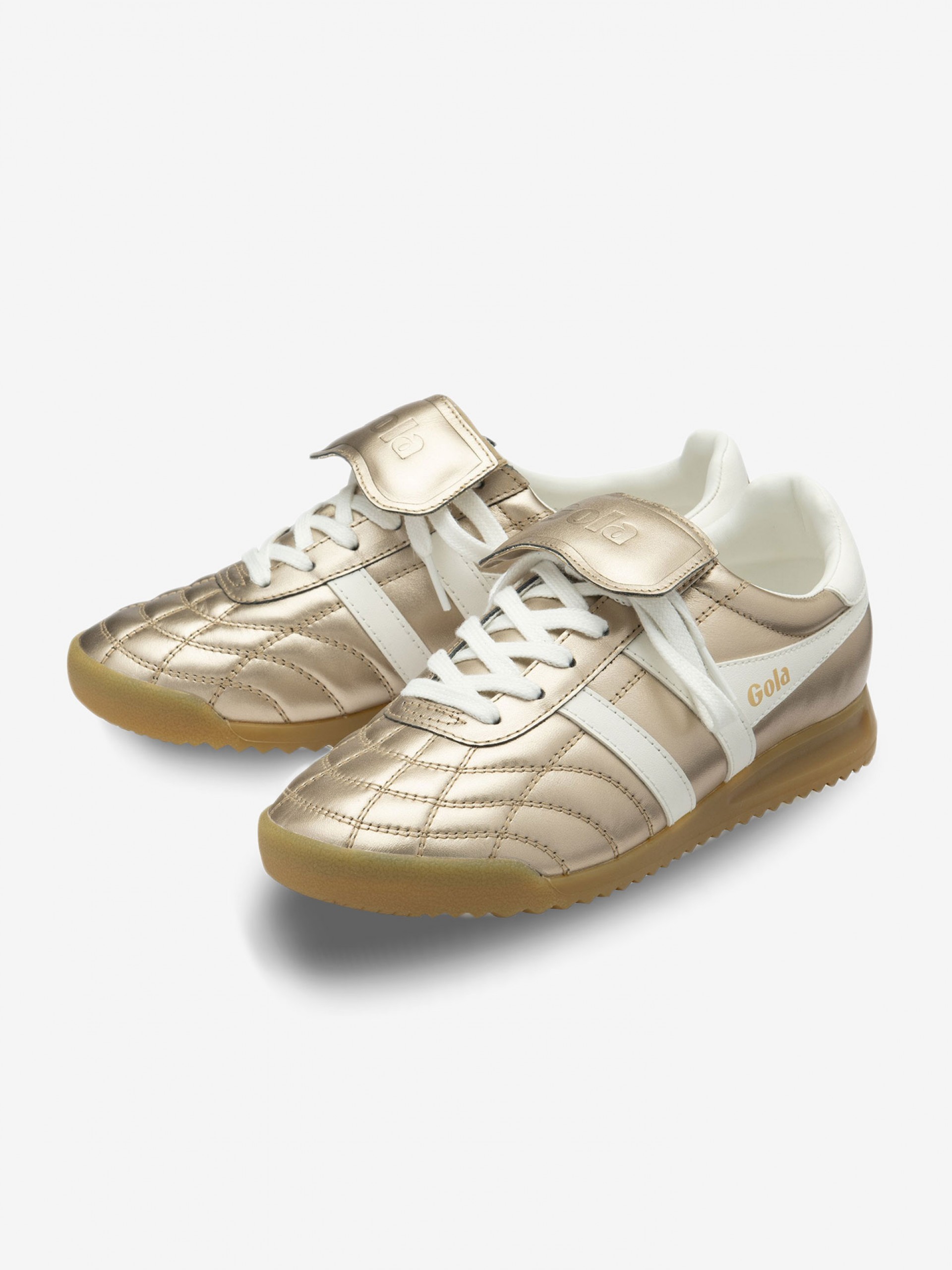 Gola Stadium 86 Golden and White Sneakers For Women