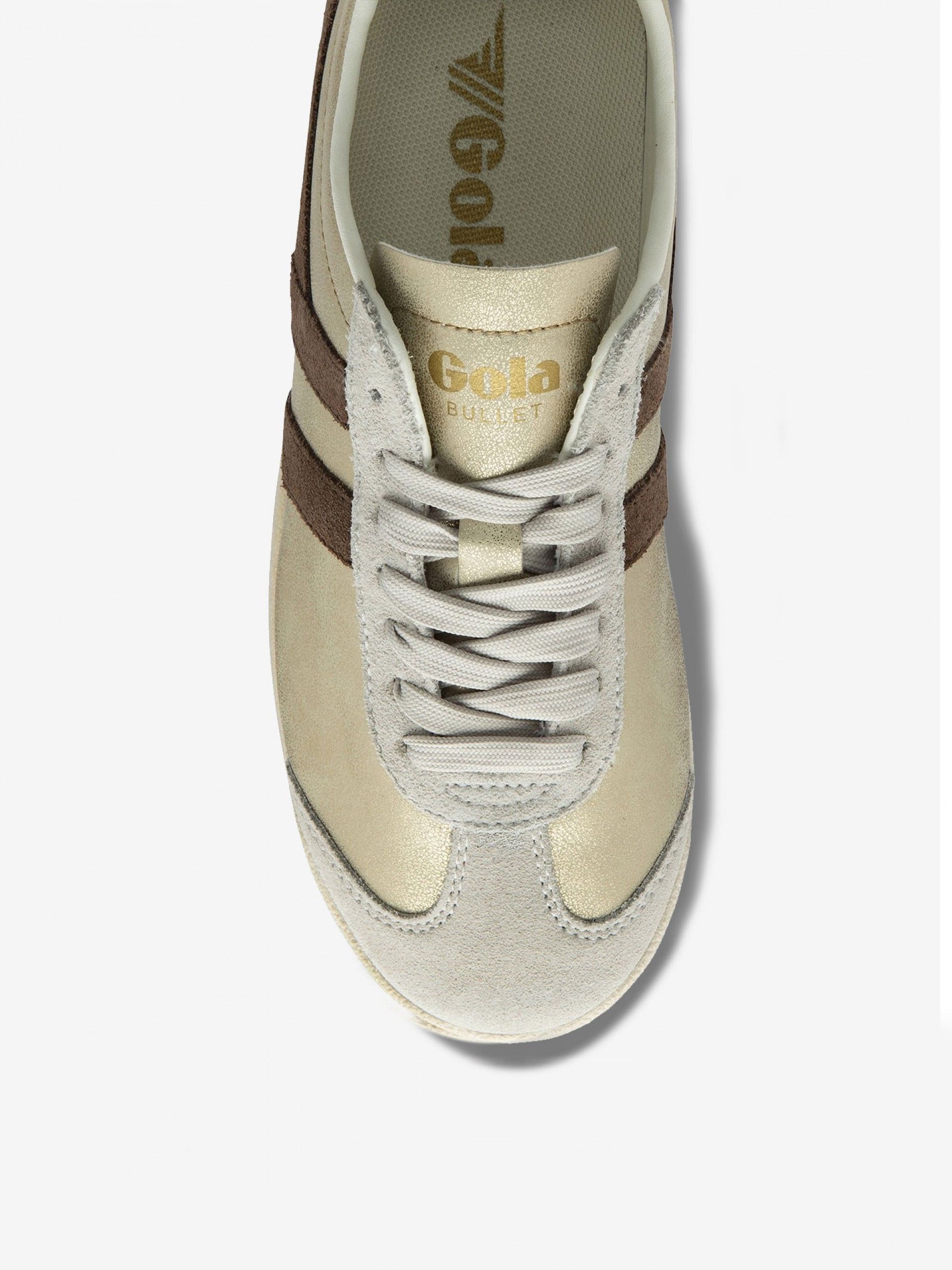 Zapatillas Gola Bullet Blaze Doradas y Marrones Para Mujer