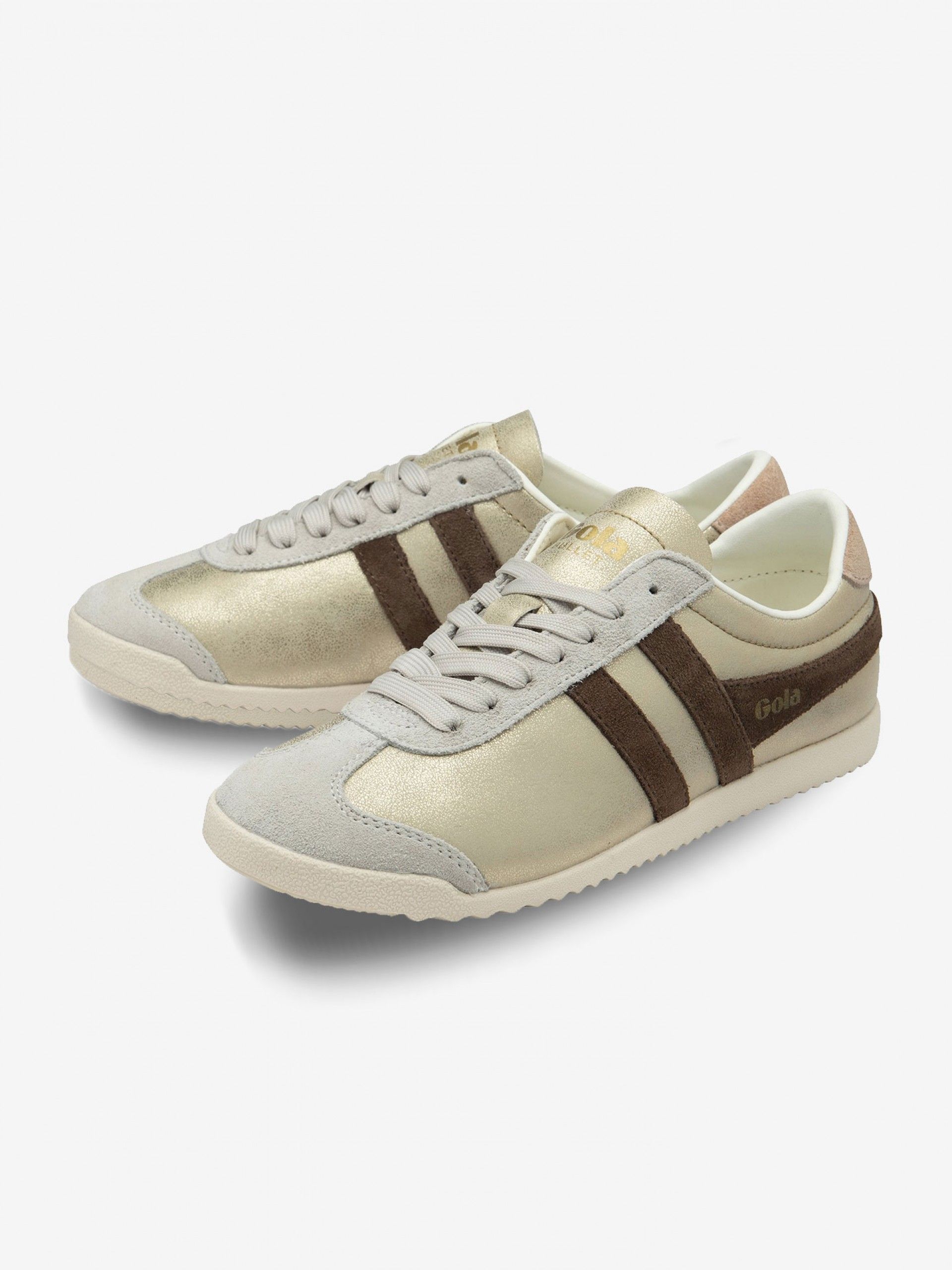 Zapatillas Gola Bullet Blaze Doradas y Marrones Para Mujer