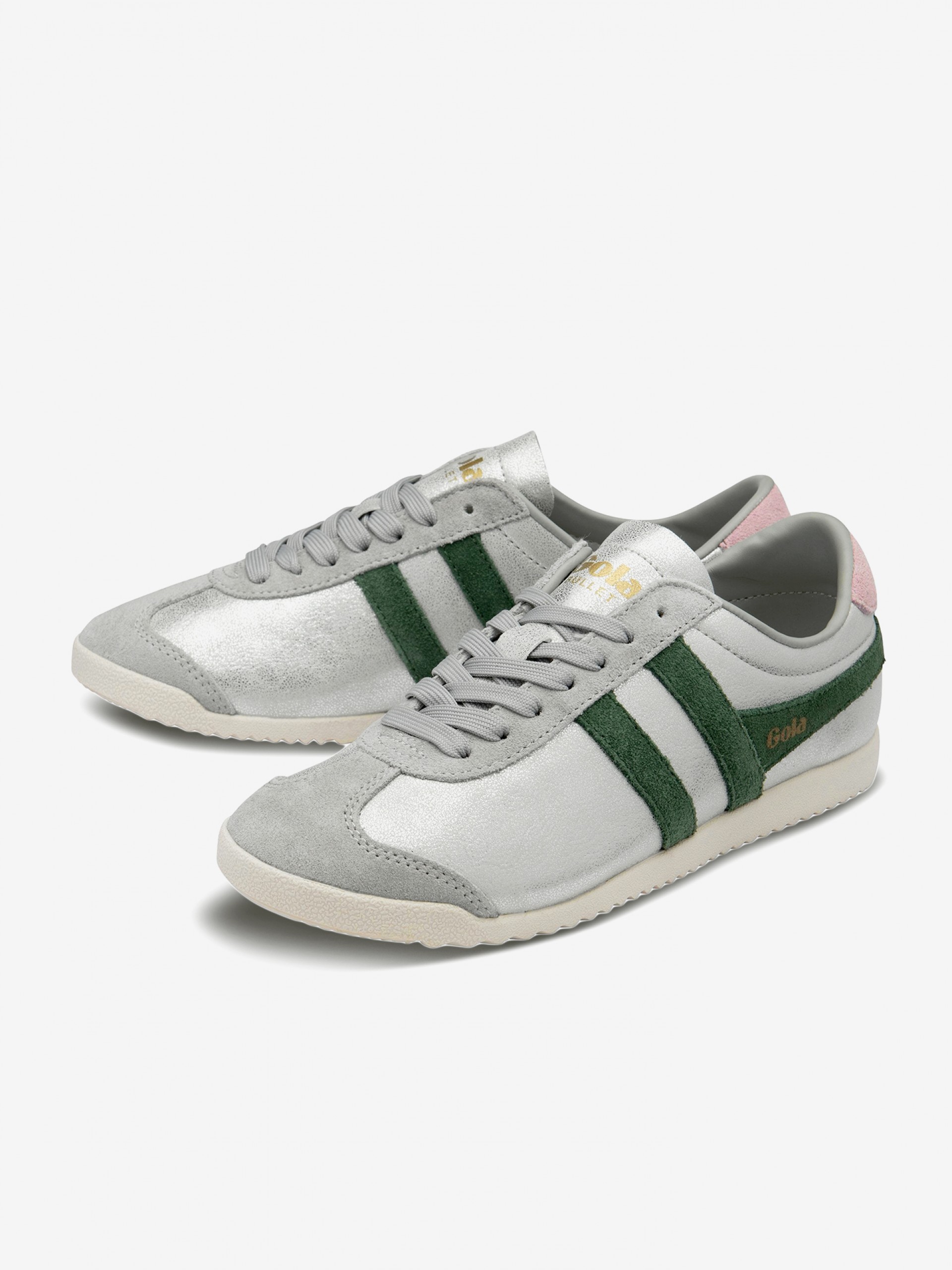 Gola Bullet Blaze Silver and Green Sneakers For Women