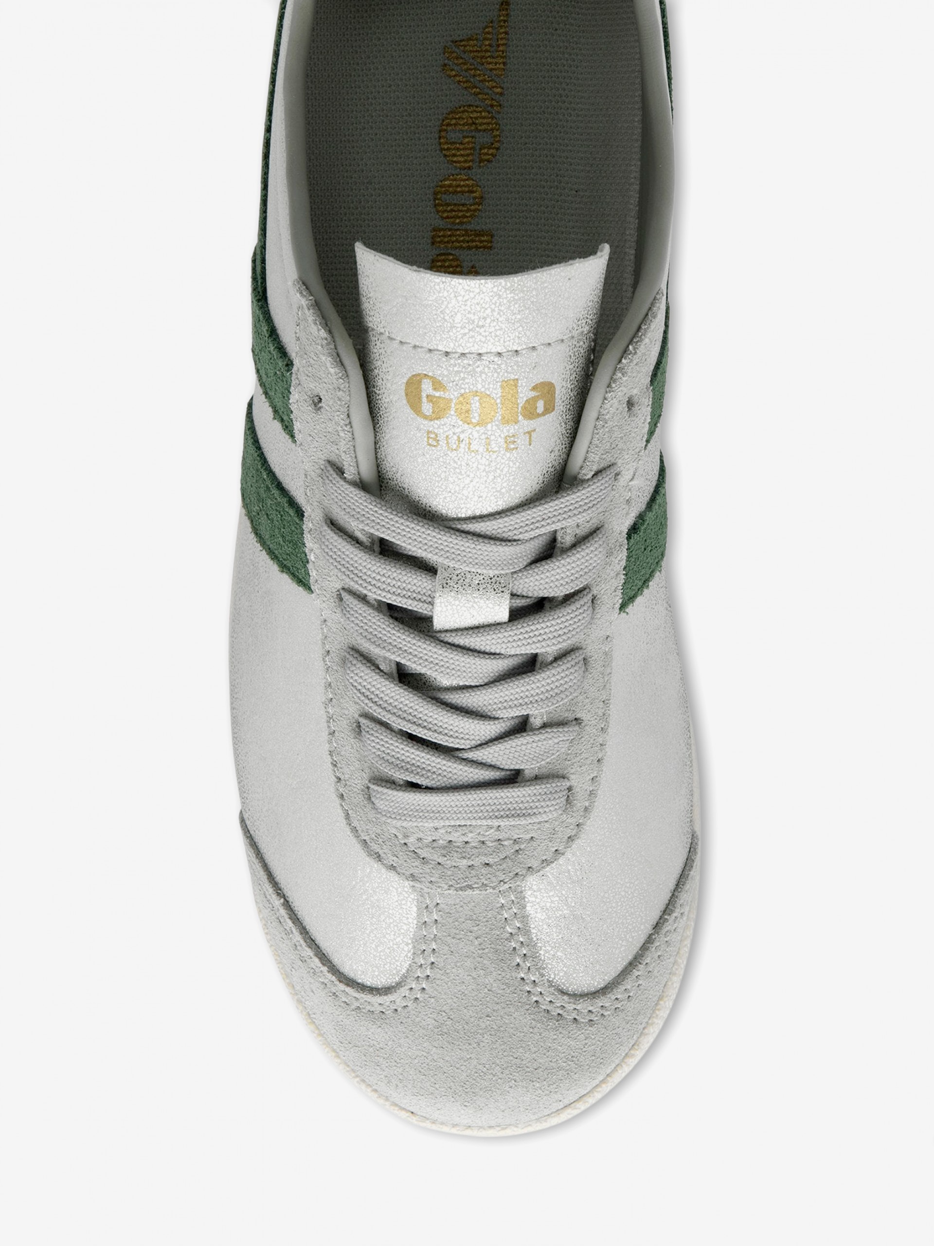 Gola Bullet Blaze Silver and Green Sneakers For Women