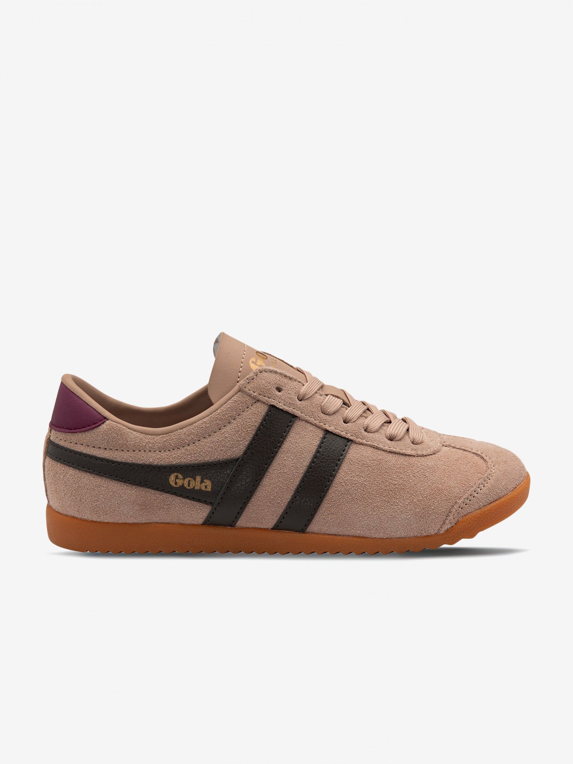 Gola Bullet Beige and Black Suede Sneakers For Women