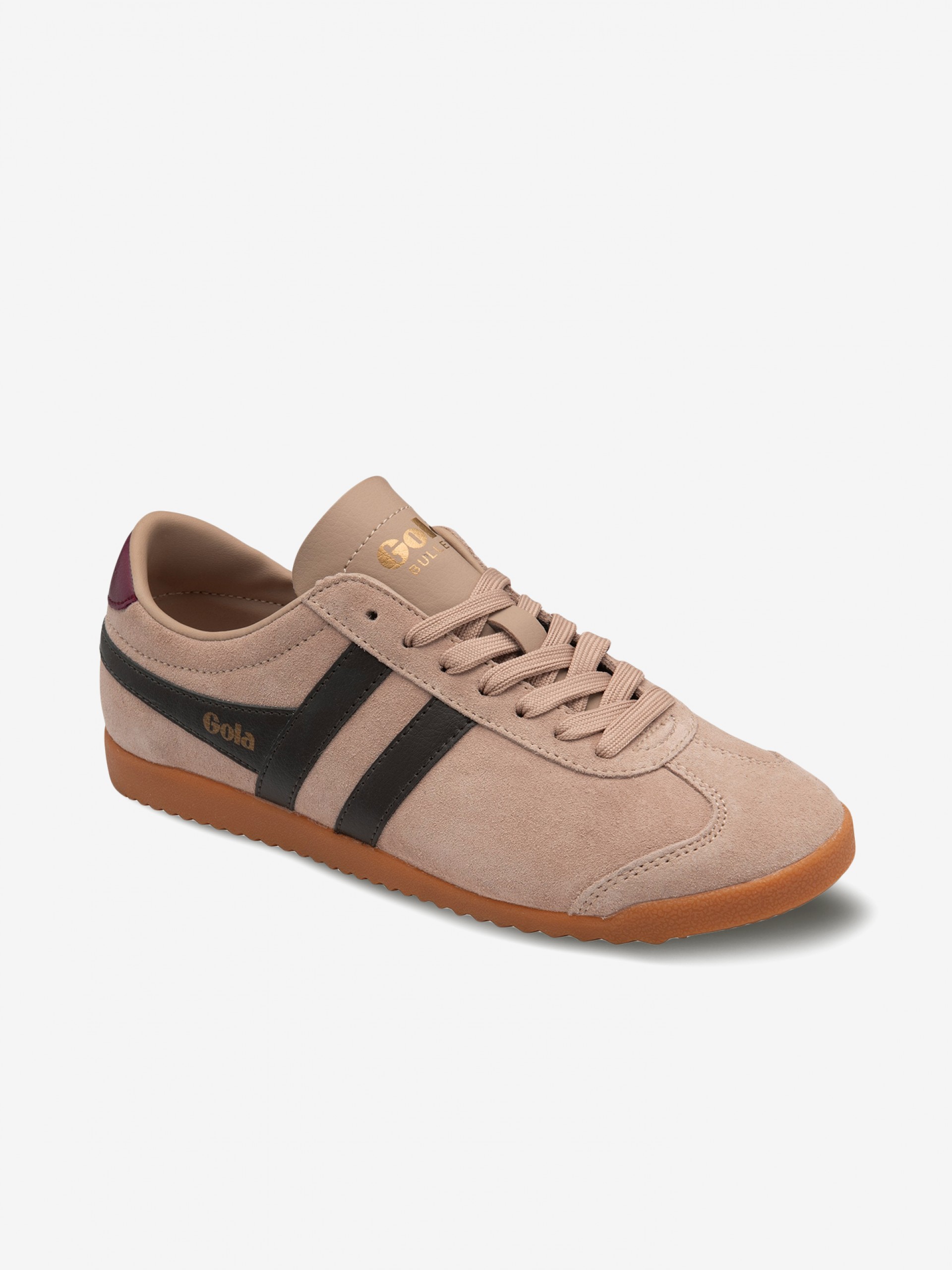 Gola Bullet Beige and Black Suede Sneakers For Women