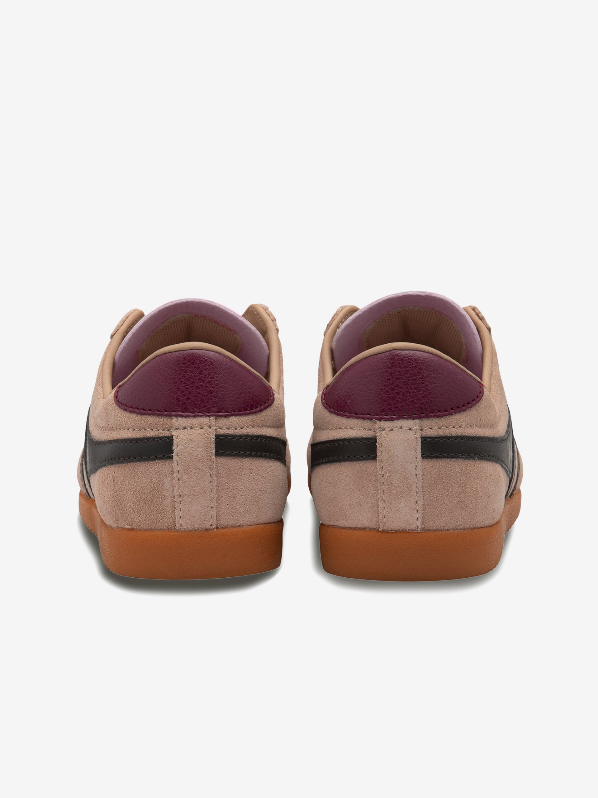 Gola Bullet Beige and Black Suede Sneakers For Women