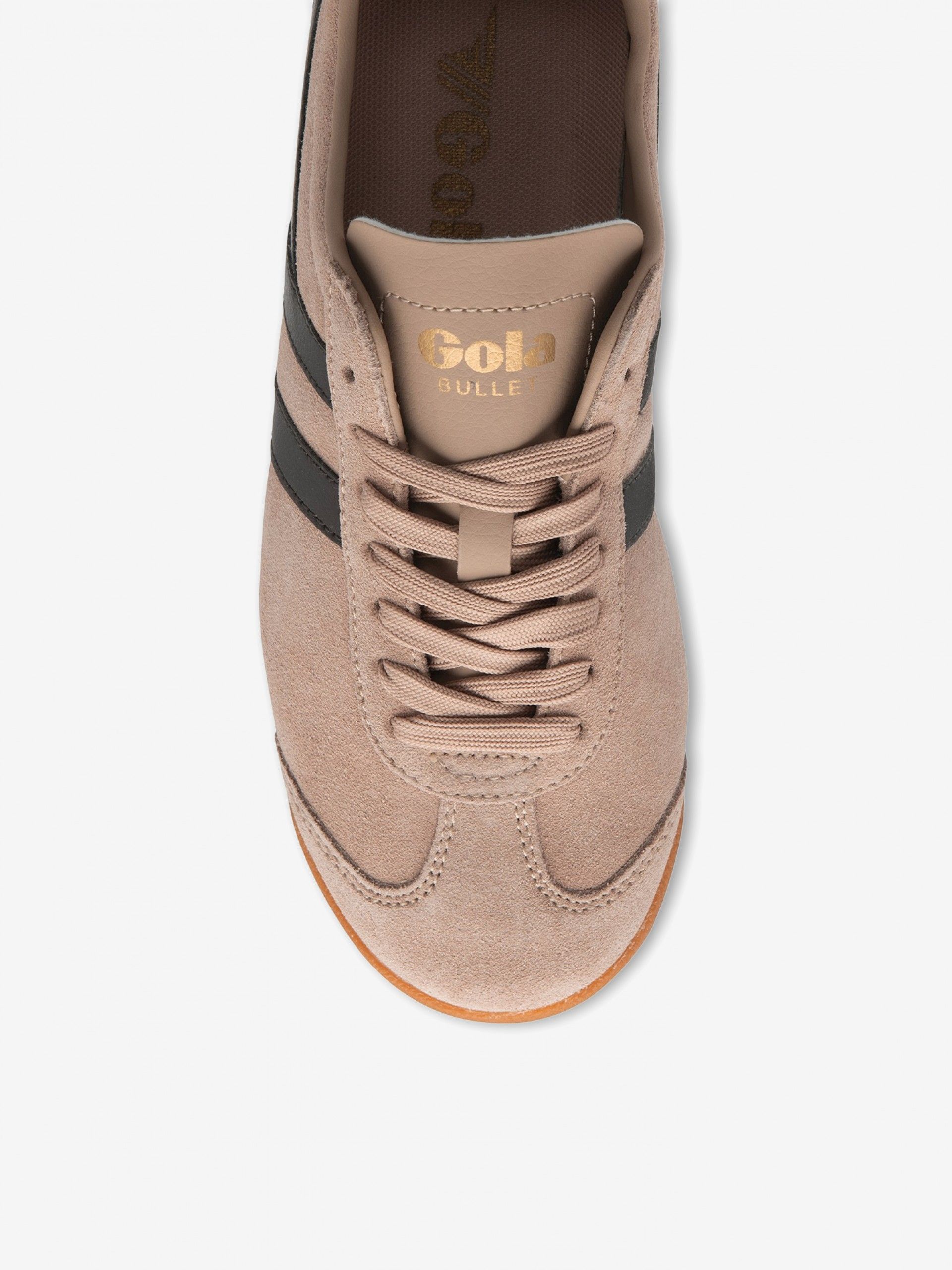 Gola Bullet Beige and Black Suede Sneakers For Women