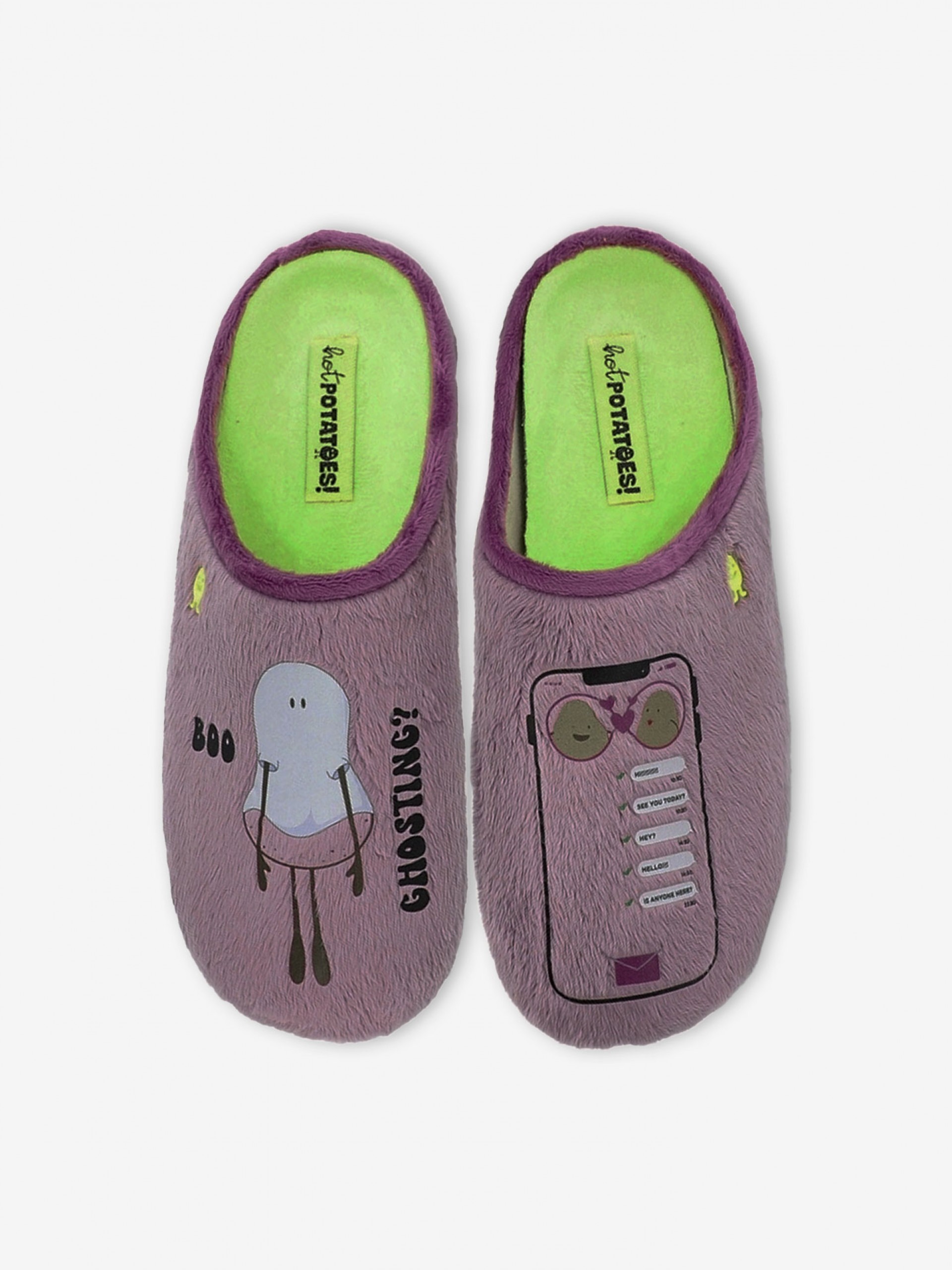 Chinelos Hot Potatoes Slayton Lilás e Verdes Para Mulher