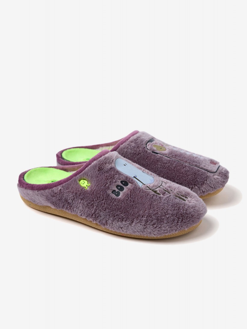 Hot Potatoes Slayton Lilac and Green Slippers For Women