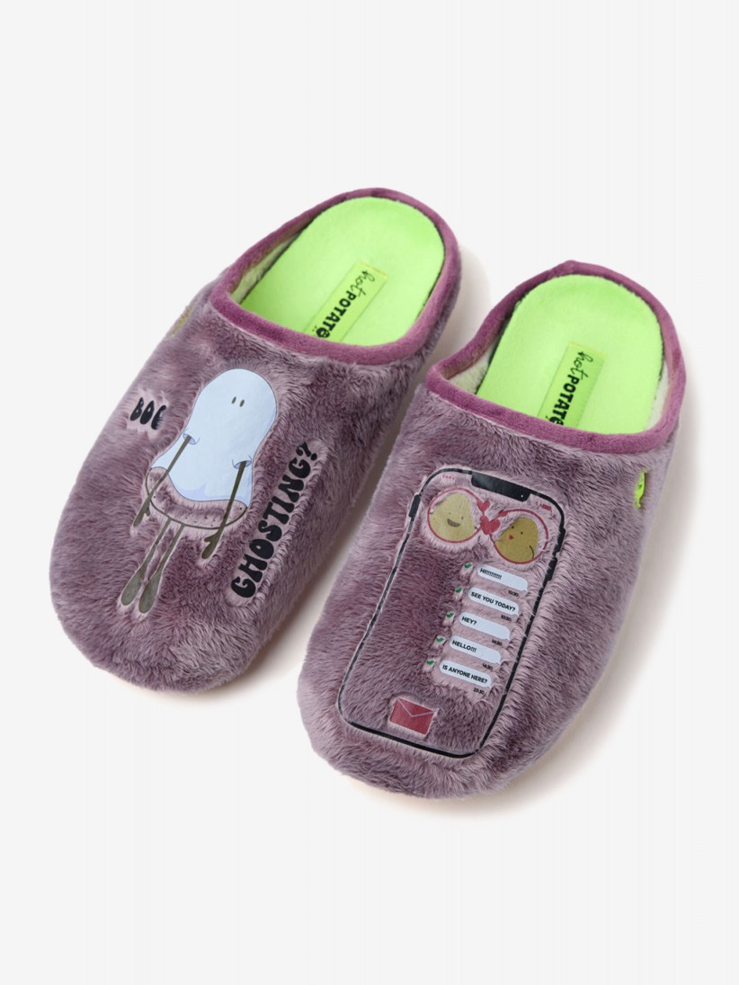 Hot Potatoes Slayton Lilac and Green Slippers For Women