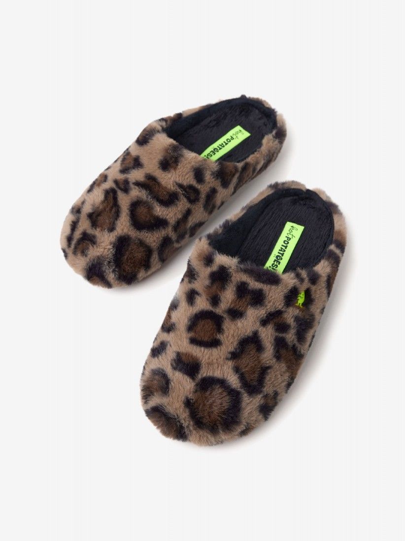 Hot Potatoes Audubon Leopard Pattern Slippers For Women