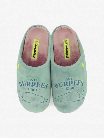 Hot Potatoes Sunburg Green and Pink Slippers For Women