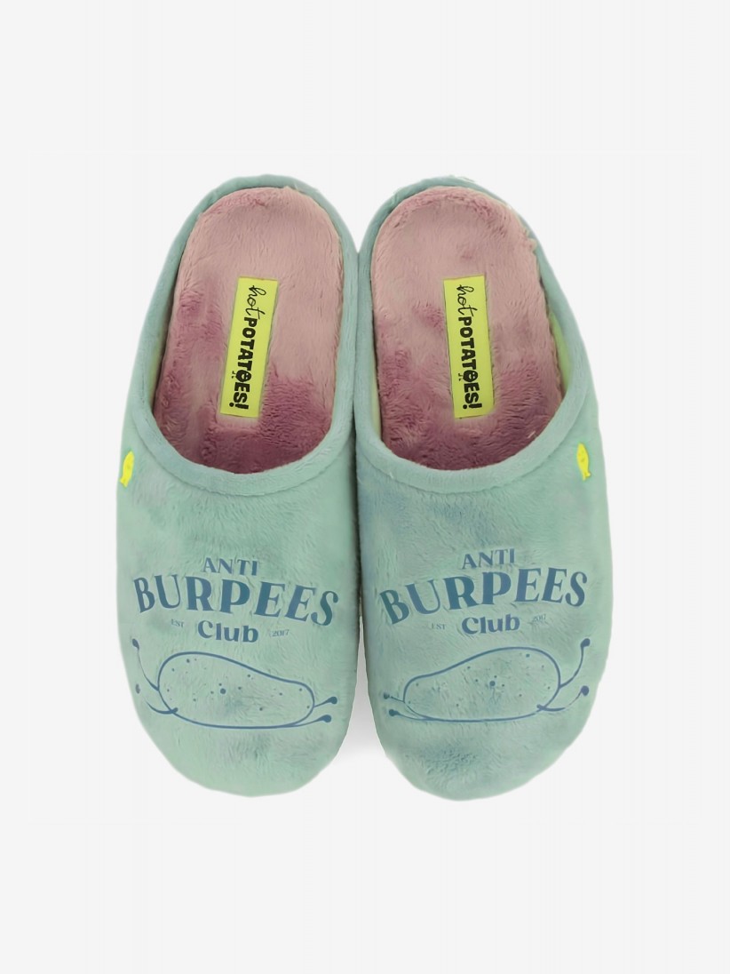 Hot Potatoes Sunburg Green and Pink Slippers For Women