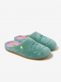 Hot Potatoes Sunburg Green and Pink Slippers For Women