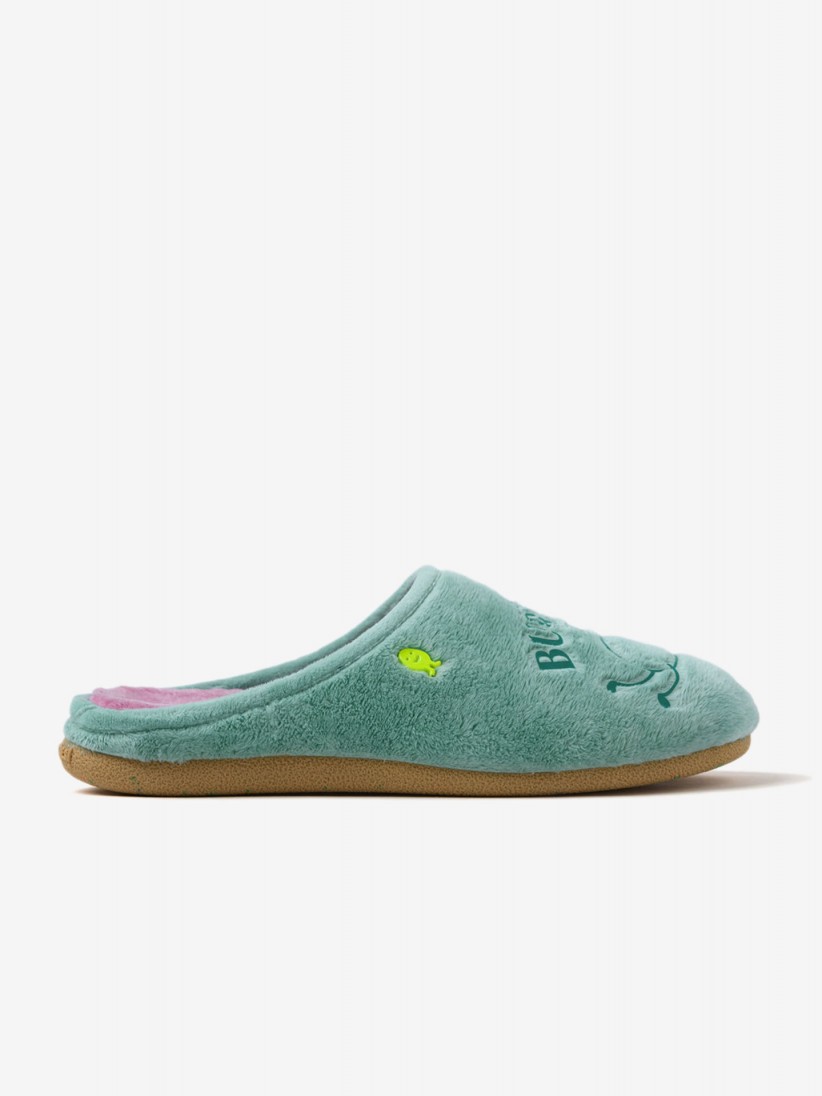 Hot Potatoes Sunburg Green and Pink Slippers For Women