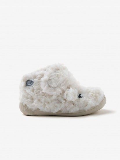 Gioseppo Winger White Slippers For Baby