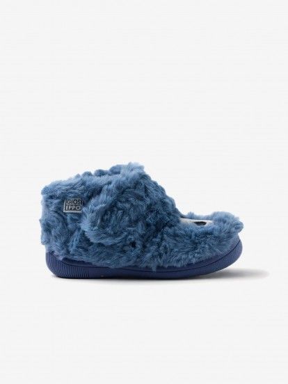 Gioseppo Vadnais Blue Slippers For Baby