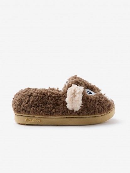 Gioseppo Ealing Brown Slippers For Children