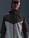 Chaqueta Cortavientos con Capucha Nike Tech Woven Gris Para Hombre