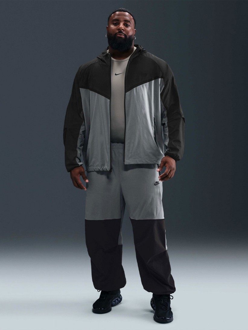 Chaqueta Cortavientos con Capucha Nike Tech Woven Gris Para Hombre Chaqueta Cortavientos con Capucha Nike Tech Woven Gris Para Hombre