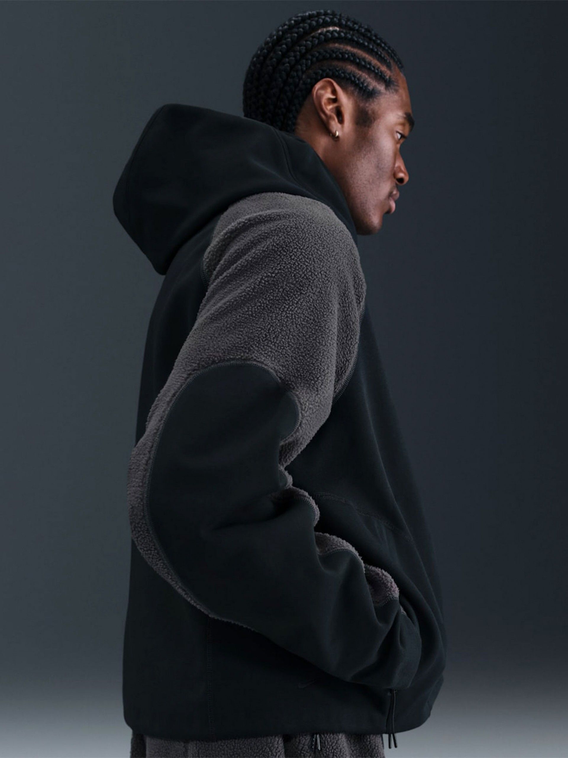 Camisola com Capuz Nike Tech Boreas Preta e Cinzenta Para Homem