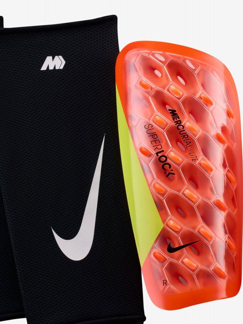 Nike Mercurial Lite Superlock Orange Shin Guards