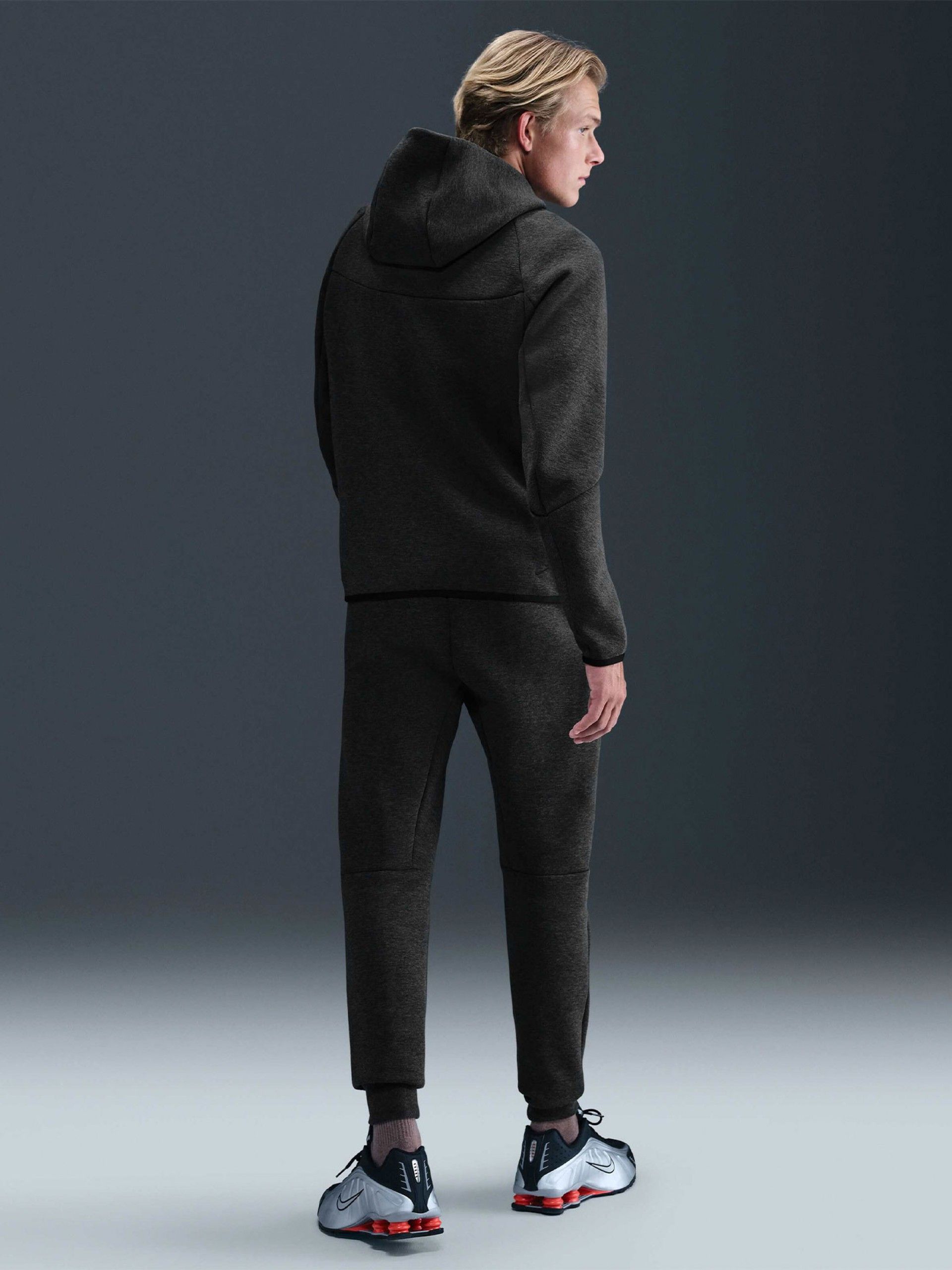 Pantalones Nike Tech Fleece Slim Fit Grises Para Hombre