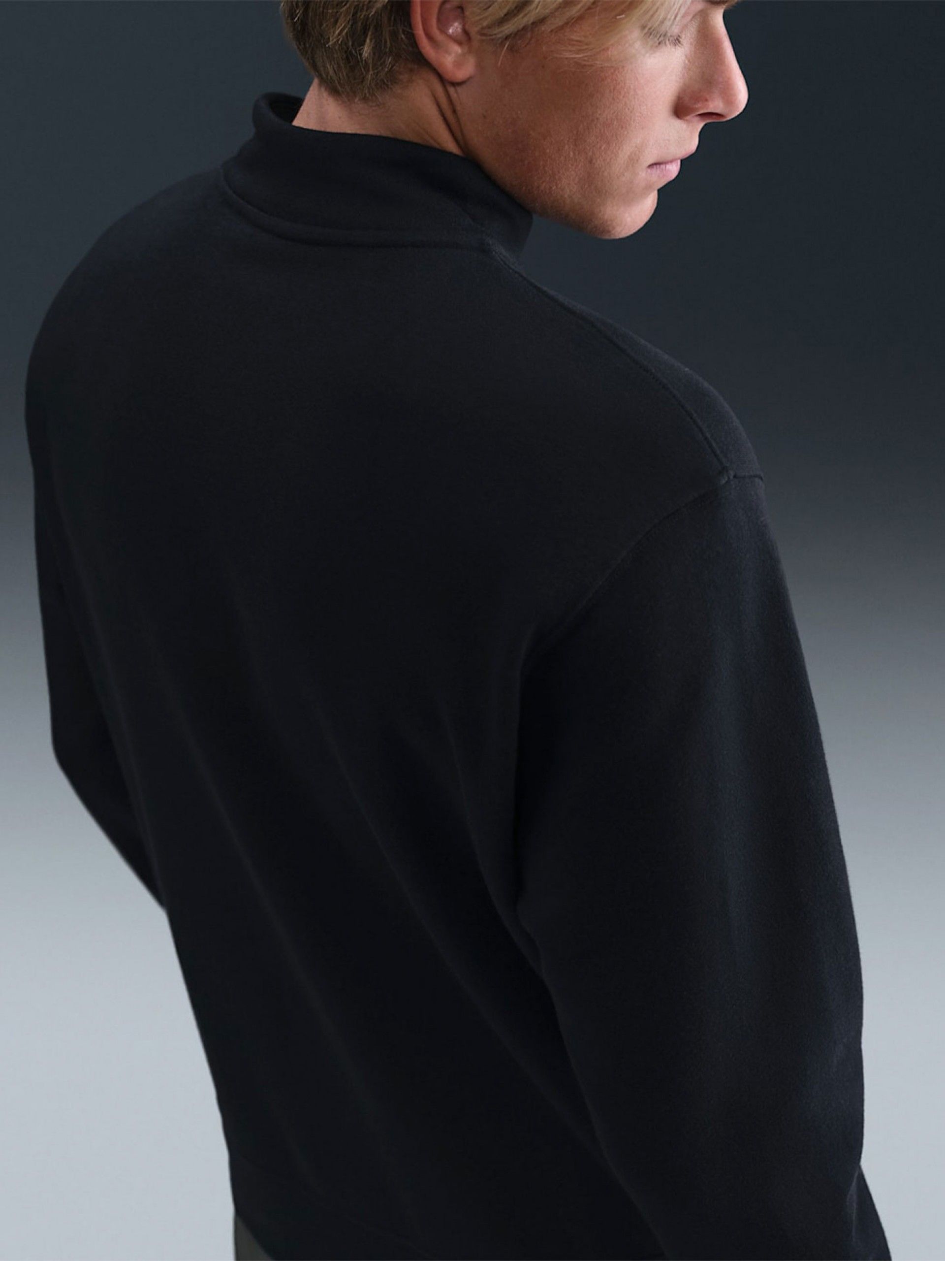Sudadera con Cremallera Nike Sportswear Club Fleece Negra Para Hombre
