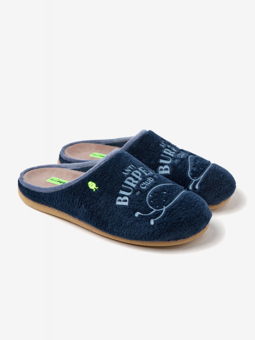Hot Potatoes Trimont Blue Slippers For Men
