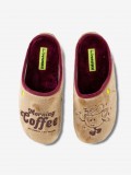 Hot Potatoes Pinckney Beige and Burgundy Slippers For Men