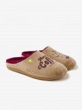 Hot Potatoes Pinckney Beige and Burgundy Slippers For Men