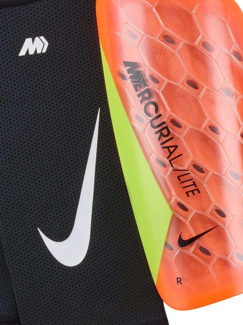 Espinilleras Nike Mercucial Lite Naranja Espinilleras Nike Mercucial Lite Naranja