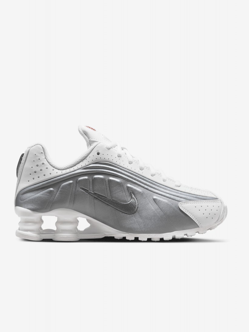 Zapatillas Nike Shox R4 Plateadas y Blancas Jnior