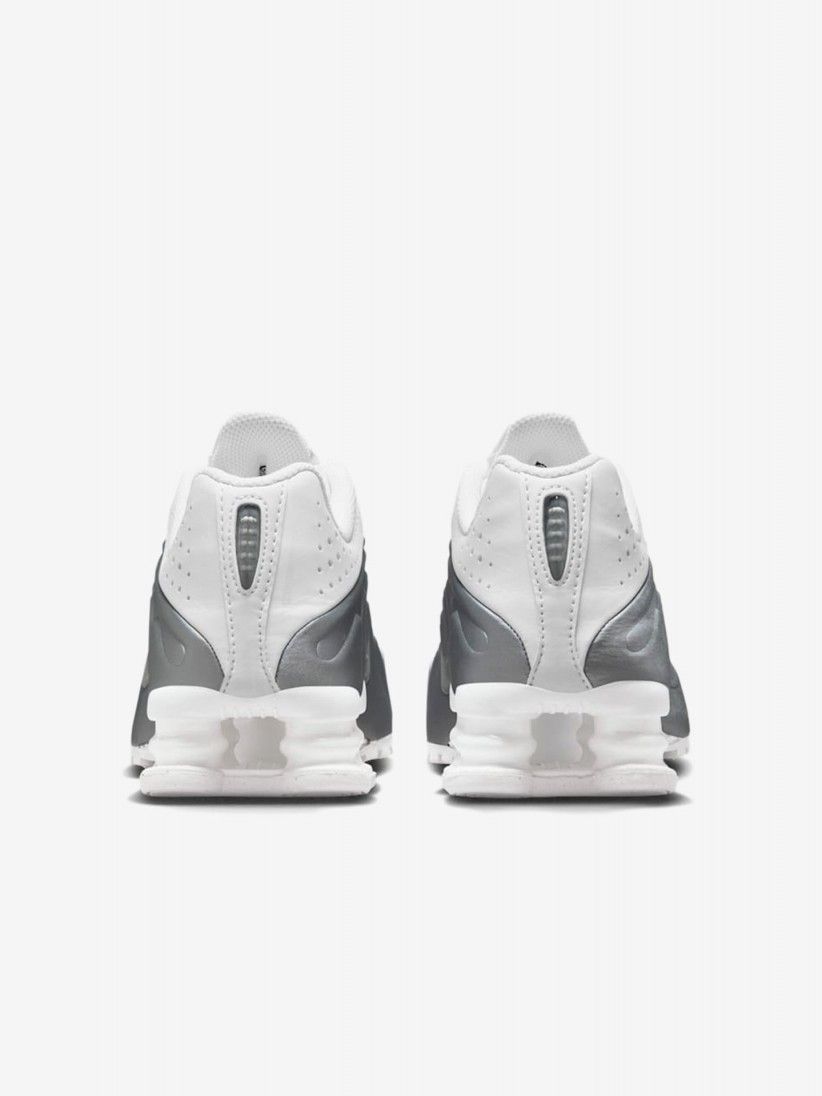 Zapatillas Nike Shox R4 Plateadas y Blancas Jnior