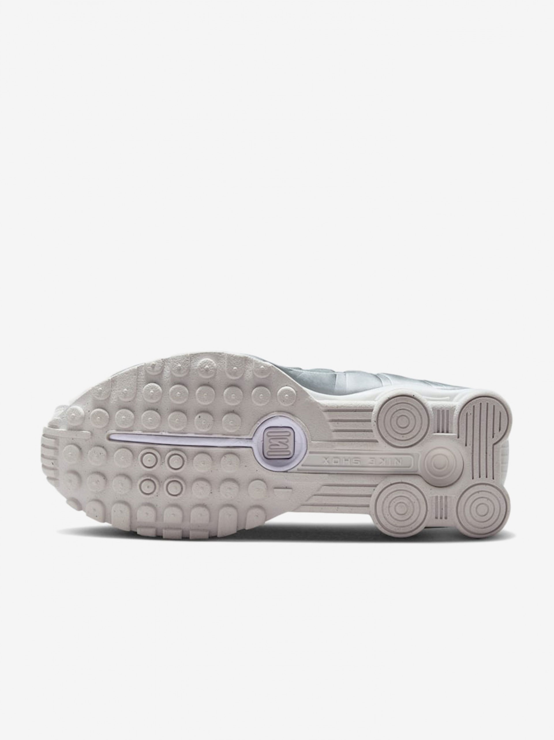 Zapatillas Nike Shox R4 Plateadas y Blancas Júnior