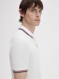 Fred Perry M3600 Twin Tipped White and Blue Polo Shirt