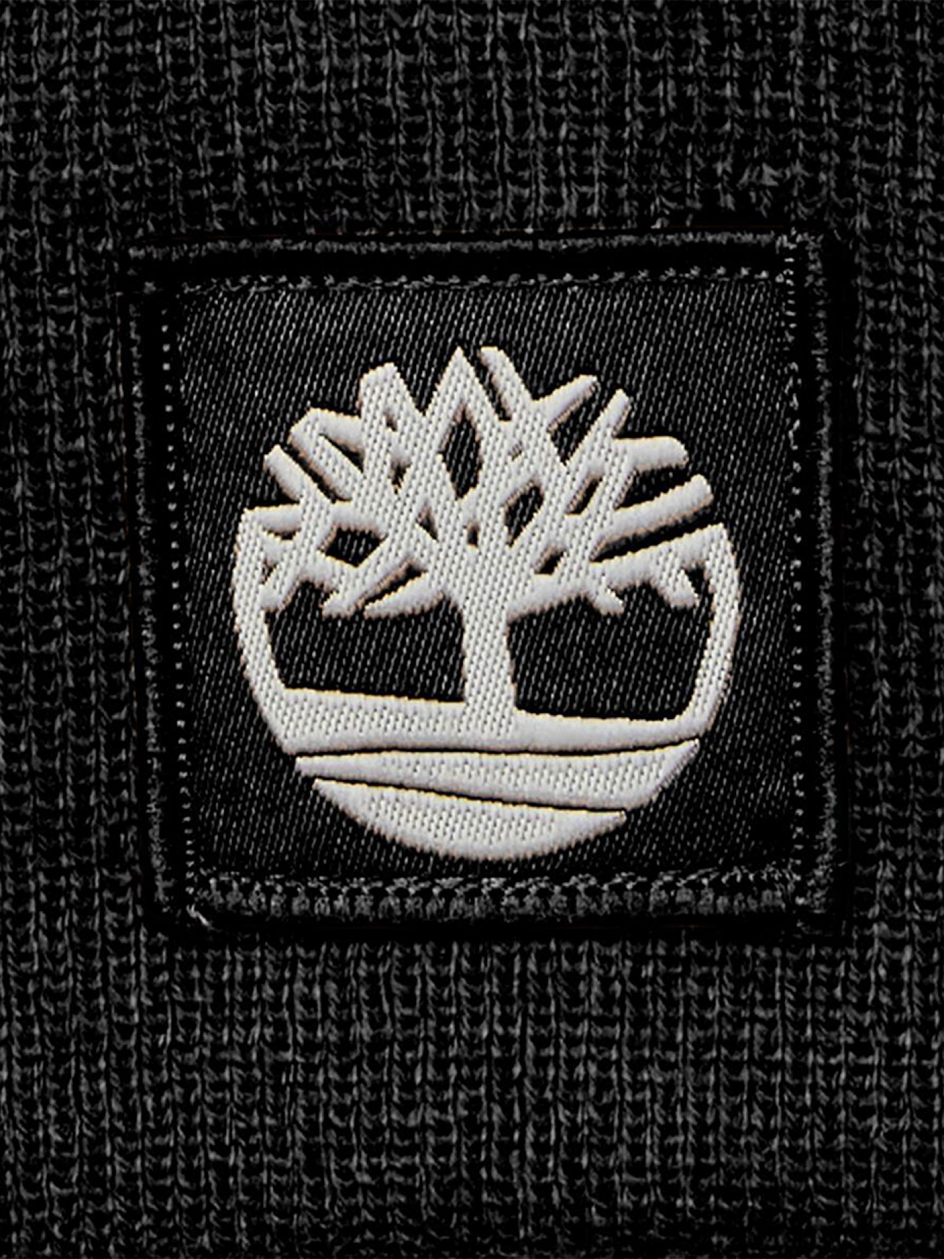 Timberland Tonal Patch Black Beanie