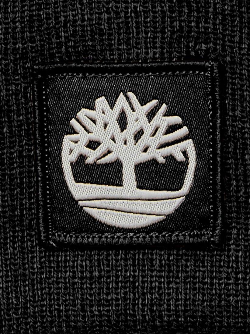 Timberland Tonal Patch Black Beanie